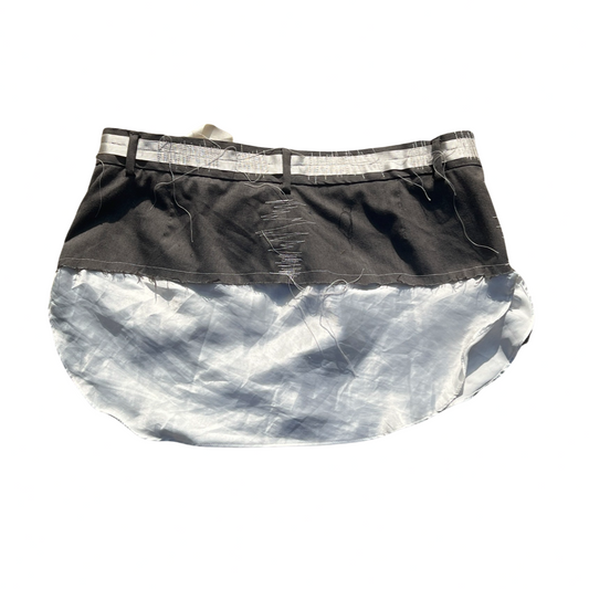 Business Casual Mini Skirt - Grey/Cream