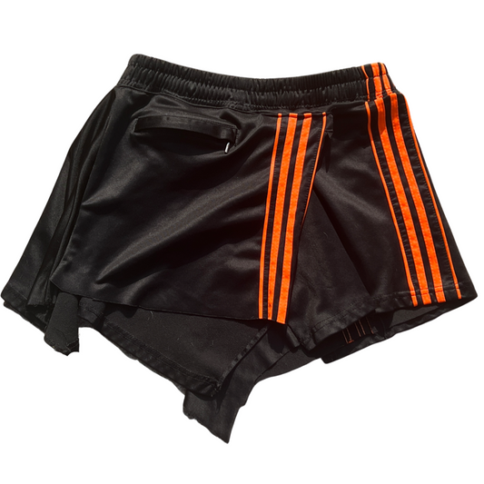 Reworked Courtside Mini Skirt - Black/Orange
