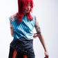 Reworked Courtside Mini Skirt - Black/Orange