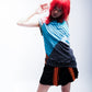 Reworked Courtside Mini Skirt - Black/Orange