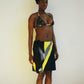 Reworked Courtside Skirt - Yellow/Black