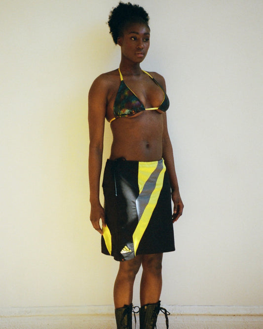 Reworked Courtside Skirt - Yellow/Black